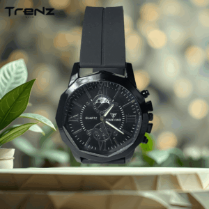 Time One Quartz Watch – Black Dial, Magnetic Strap